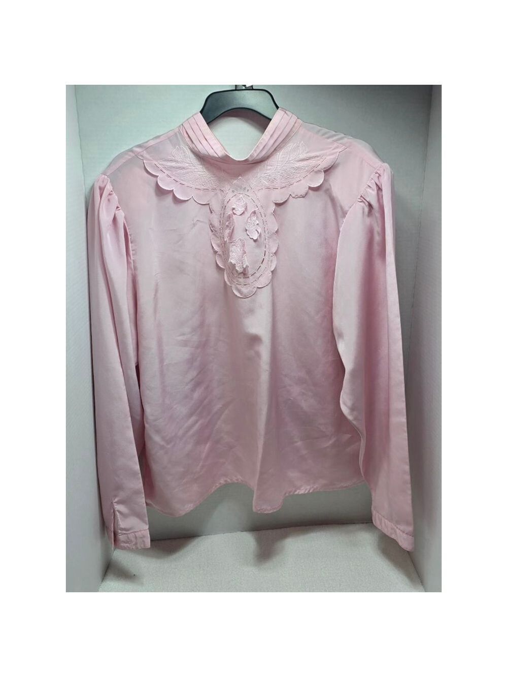 Women's Units Pink Blouse with Embroidery - Size 16
